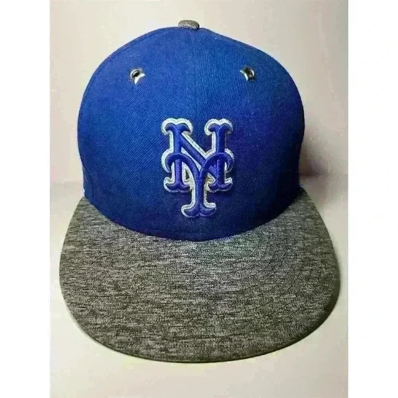 New Era New York Mets 59FIFTY Fitted Hat Blue Size 6 7/8 MLB - Picture 1 of 13
